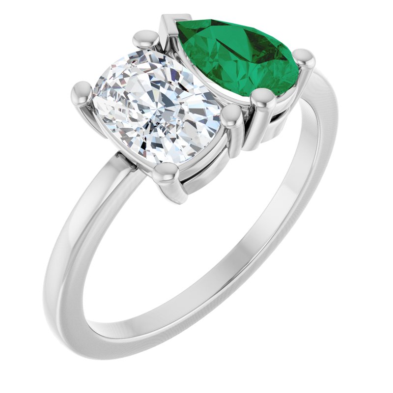 Two-Stone Ring — 9/10 ct Lab-Grown Diamond & Lab-Grown Two Stone