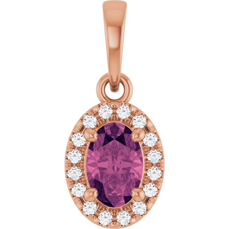 French-Set Halo-Style Pendant