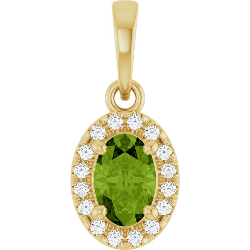 French-Set Halo-Style Pendant