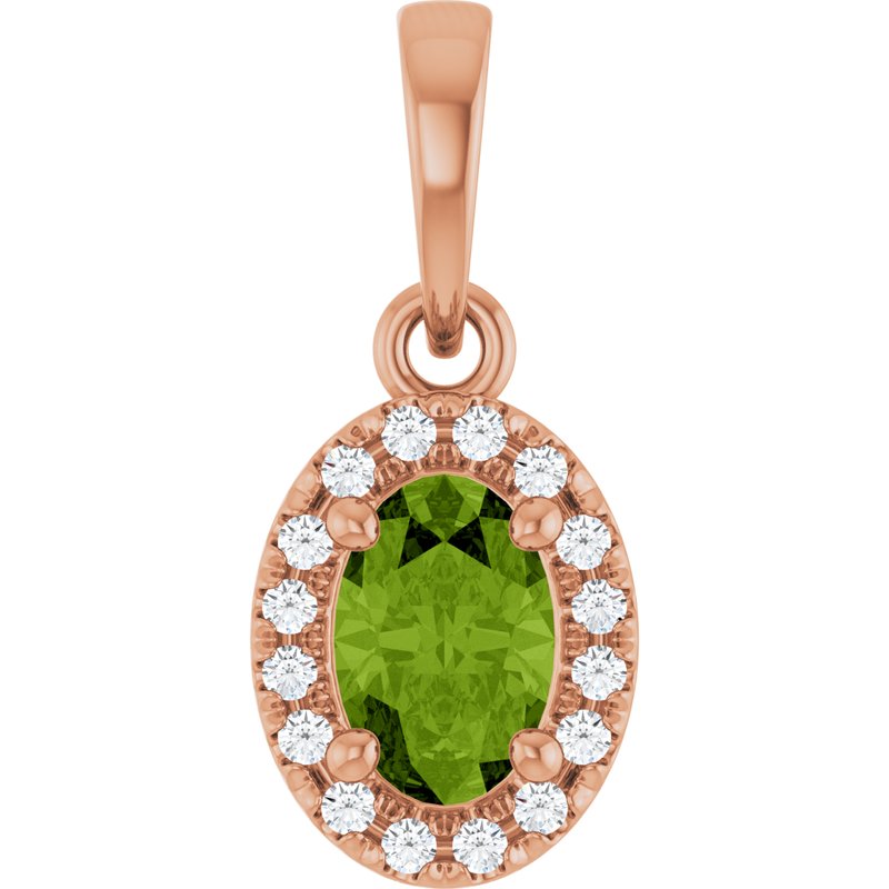 French-Set Halo-Style Pendant