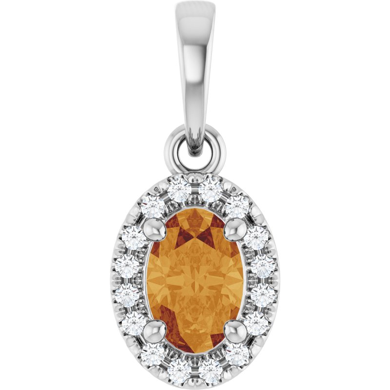 French-Set Halo-Style Pendant