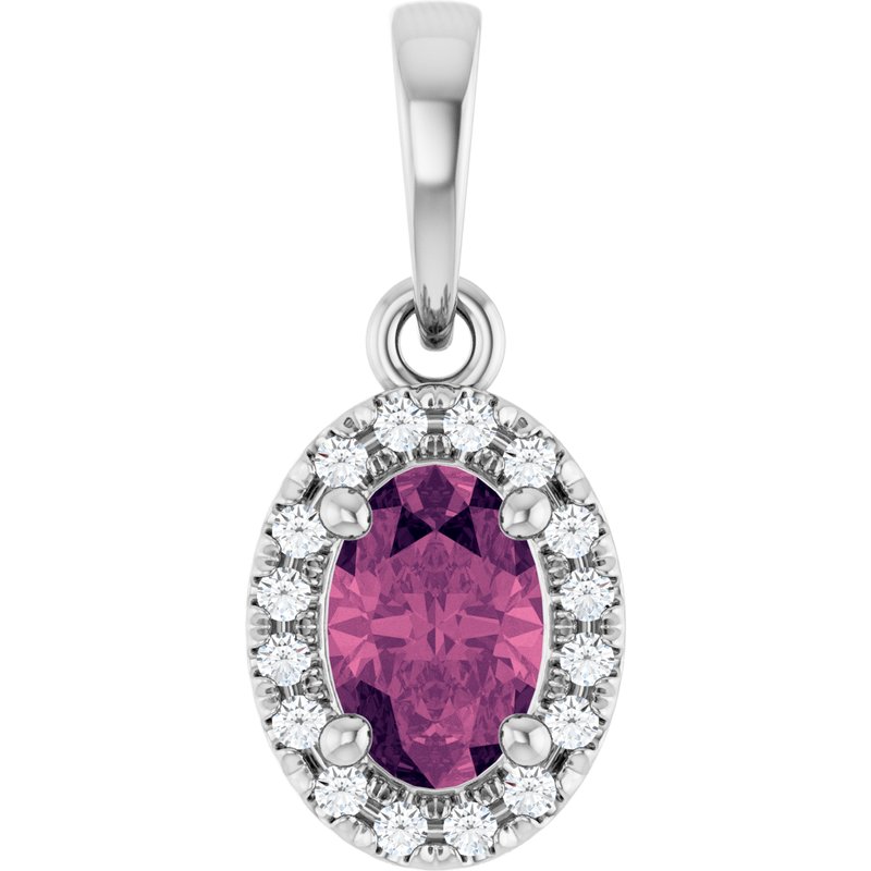 French-Set Halo-Style Pendant