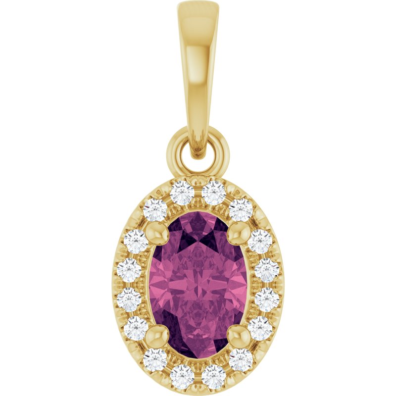 French-Set Halo-Style Pendant