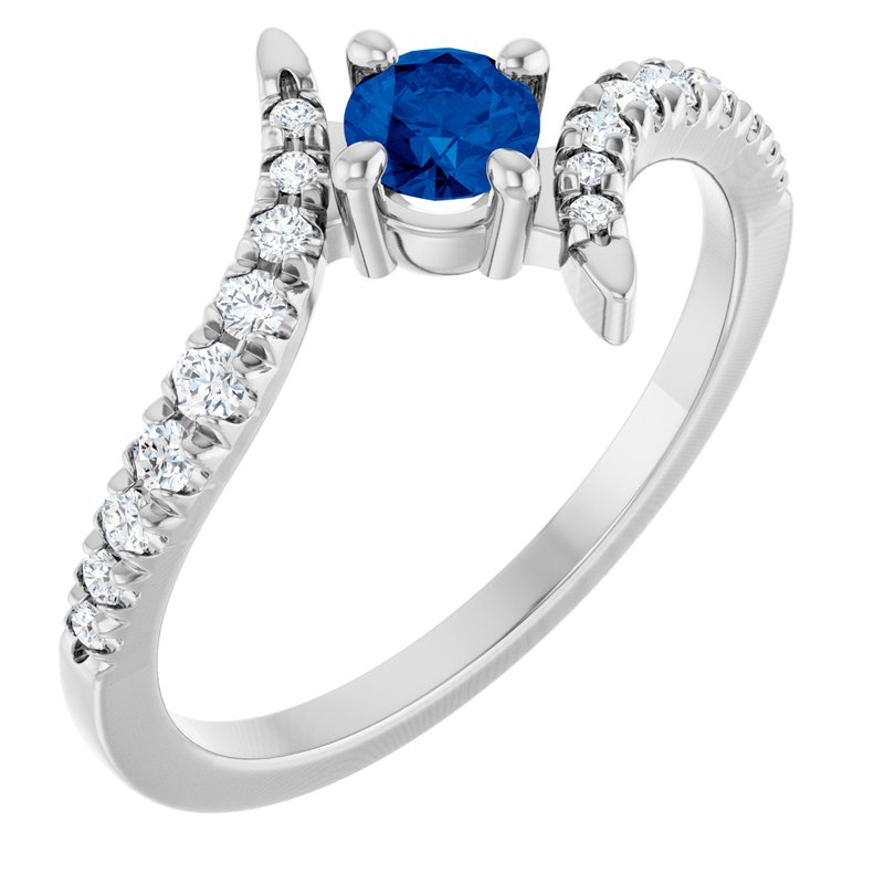 Accented Bypass Ring — Lab-Grown & 1/5 ctw Diamond
