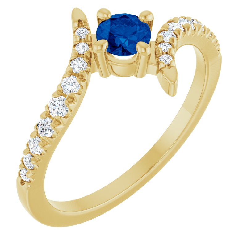 Accented Bypass Ring — Lab-Grown & 1/5 ctw Diamond