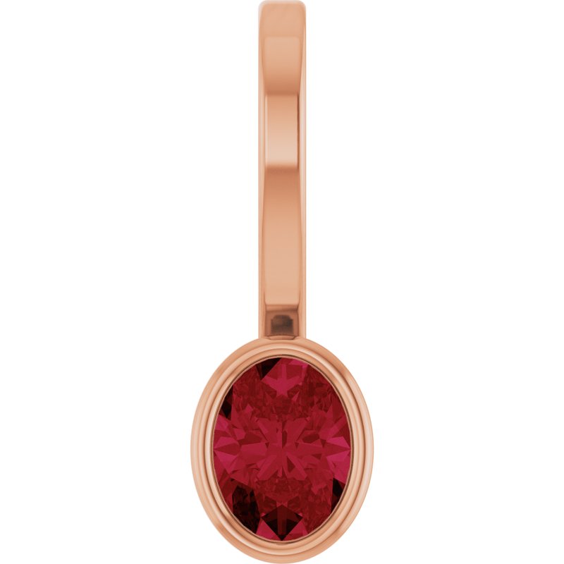 Bezel-Set Solitaire Charm/Pendant No. 3