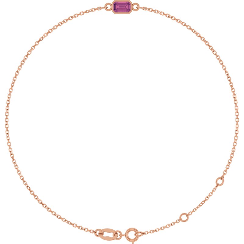 Bezel-Set Link Bracelet