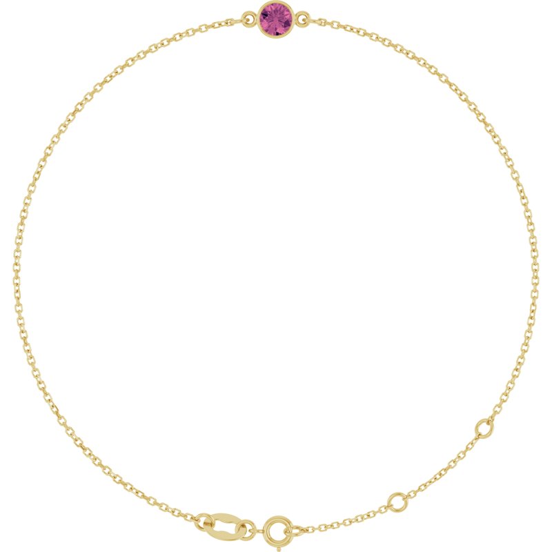 Bezel-Set Link Bracelet