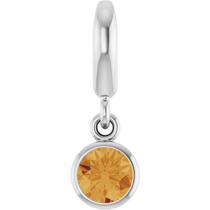 Bezel-Set Solitaire Charm/Pendant No. 4