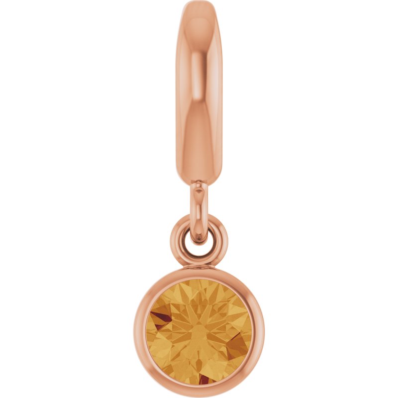 Bezel-Set Solitaire Charm/Pendant No. 4