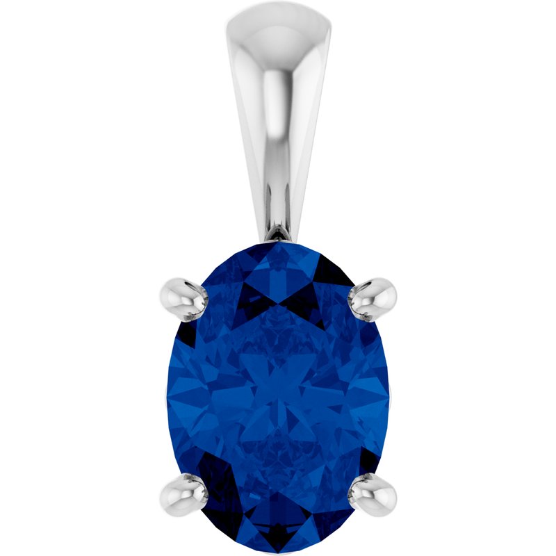 Oval 4-Prong Solitaire Necklace or Pendant