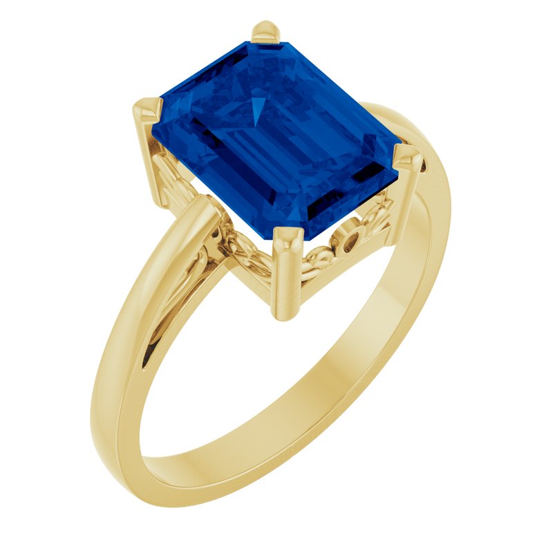 Solitaire Scroll Setting Ring No. 3