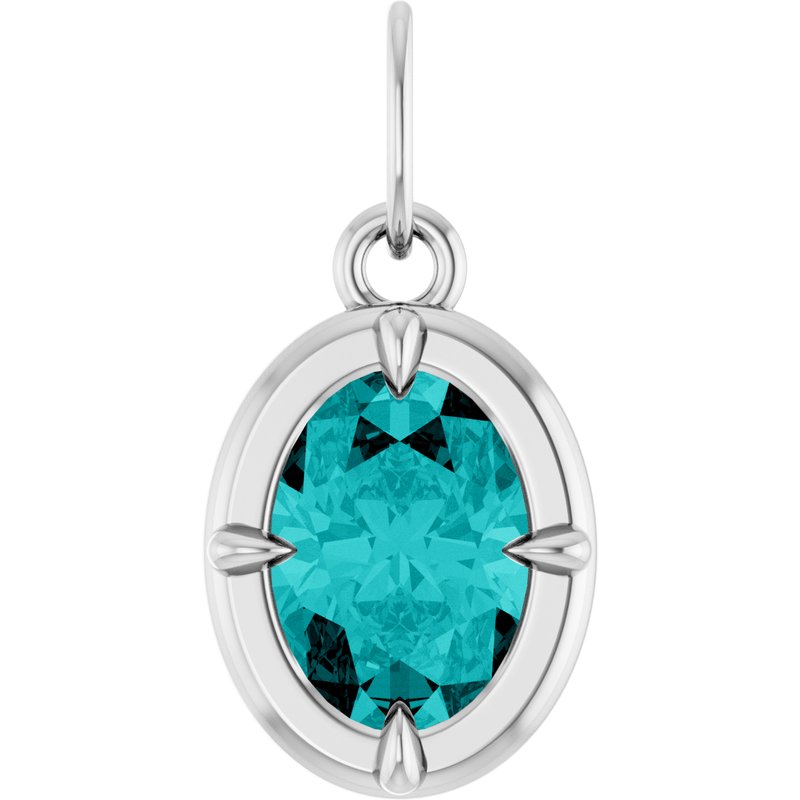 Oval Claw-Prong Bezel-Style Charm/Pendant
