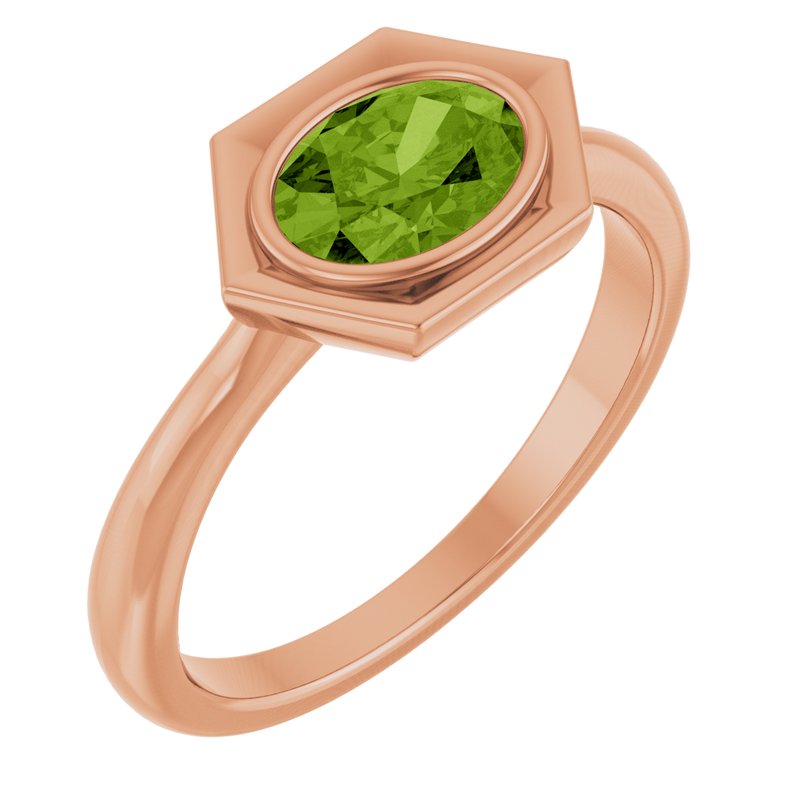 Bezel-Set Geometric Solitaire Ring
