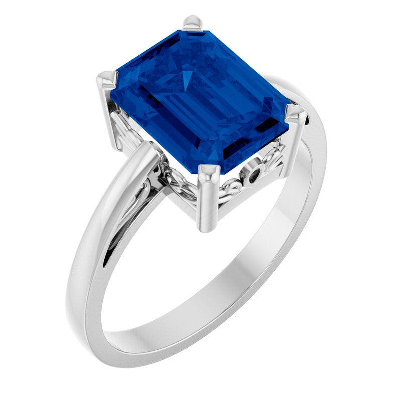 Solitaire Scroll Setting Ring No. 3