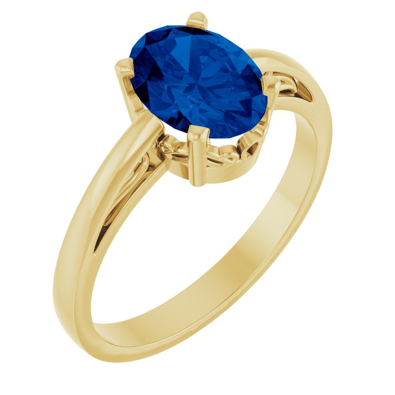 Solitaire Scroll Setting Ring No. 2