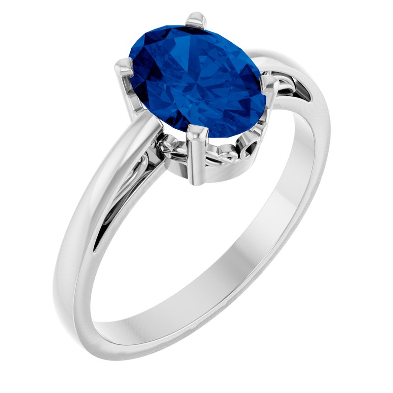 Solitaire Scroll Setting Ring No. 2