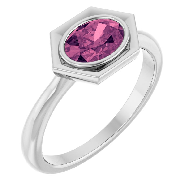 Bezel-Set Geometric Solitaire Ring