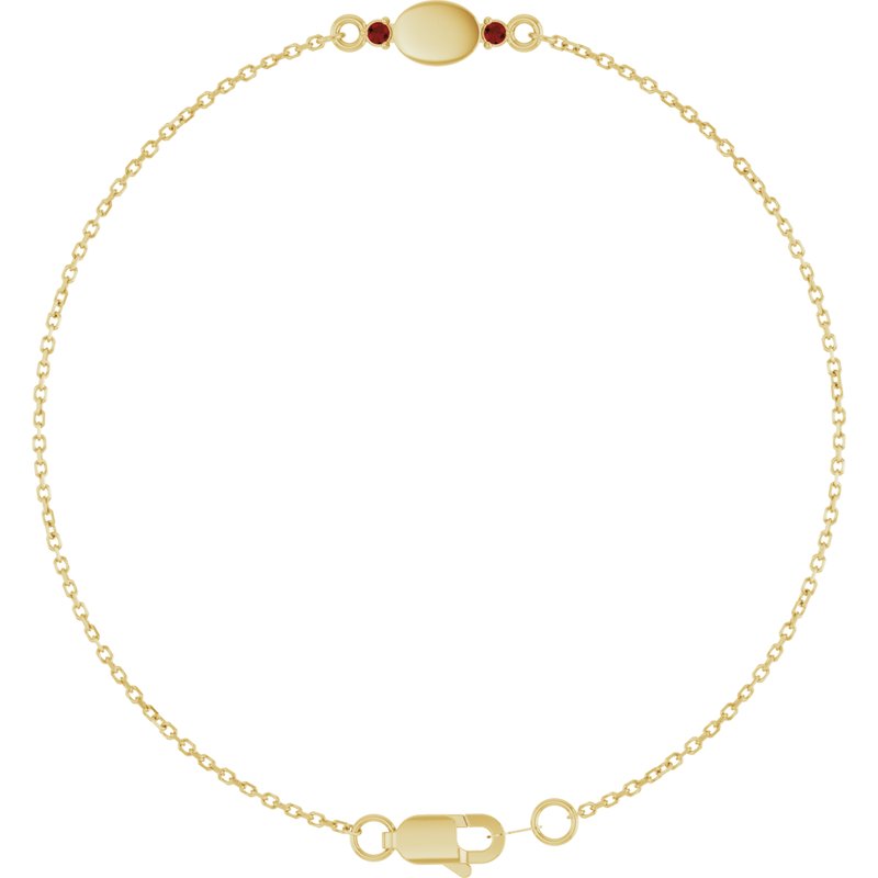 Engravable Accented Bracelet