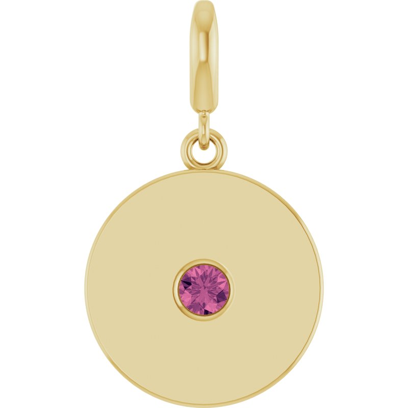 Accented Disc Charm/Pendant
