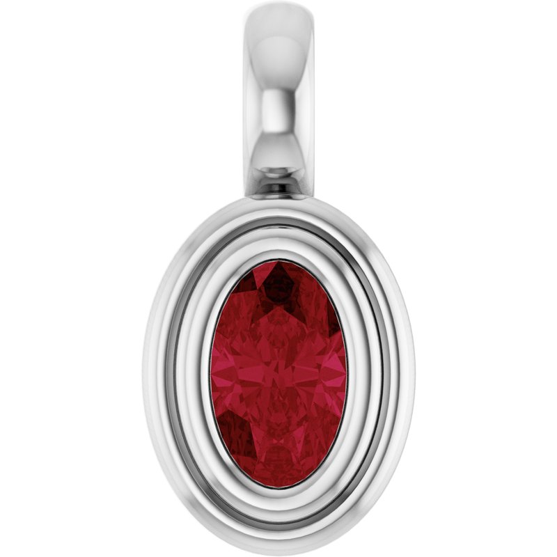 Bezel-Set Solitaire Charm/Pendant No. 2