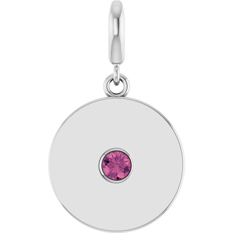 Accented Disc Charm/Pendant