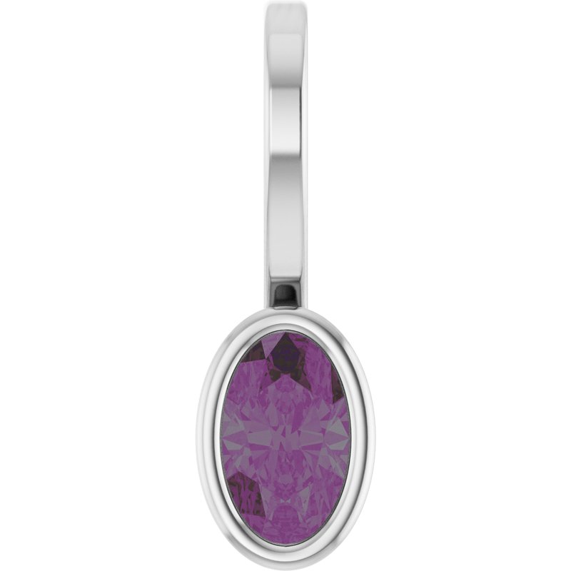 Bezel-Set Solitaire Charm/Pendant No. 3