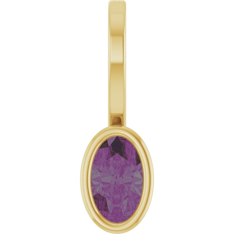 Bezel-Set Solitaire Charm/Pendant No. 3