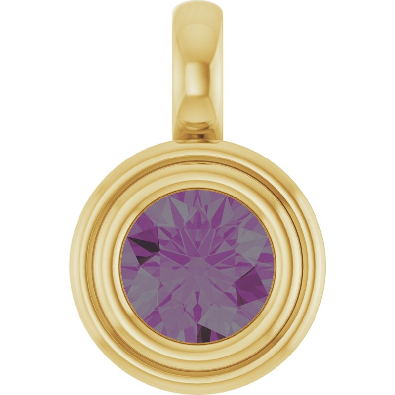 Bezel-Set Solitaire Charm/Pendant No. 2