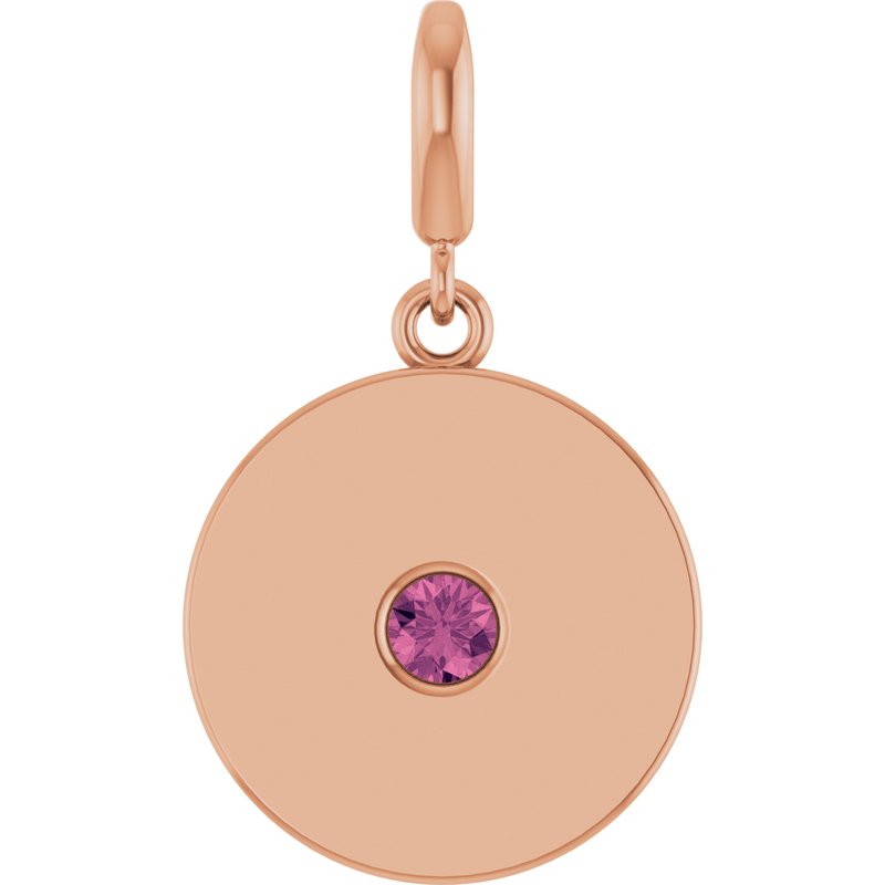 Accented Disc Charm/Pendant