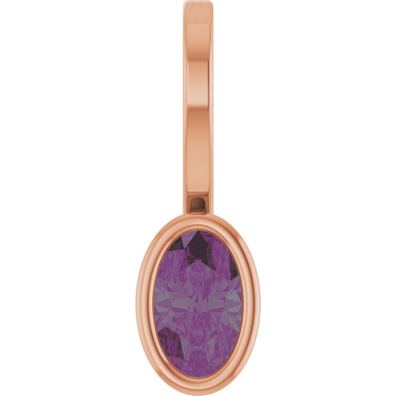 Bezel-Set Solitaire Charm/Pendant No. 3