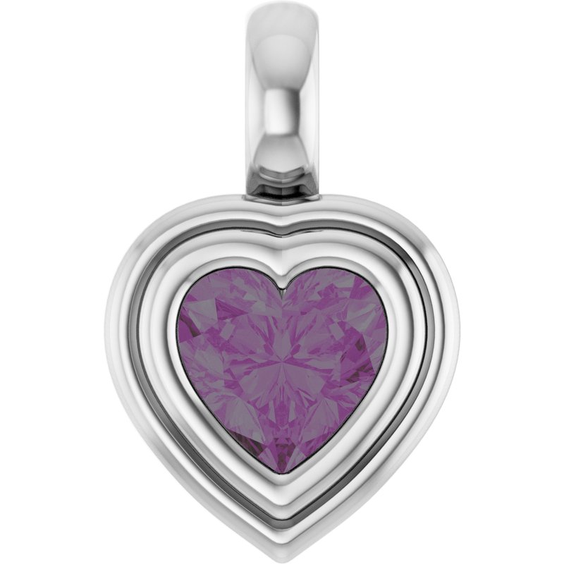 Bezel-Set Solitaire Charm/Pendant No. 2