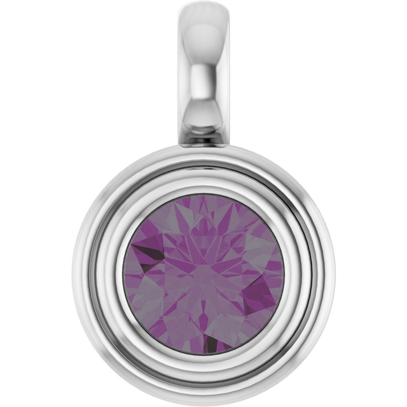 Bezel-Set Solitaire Charm/Pendant No. 2
