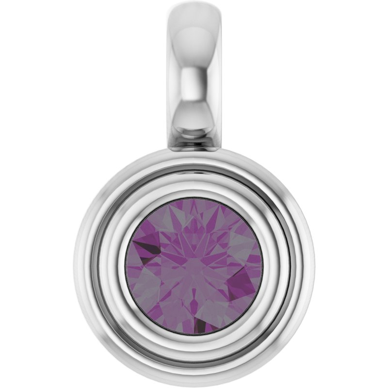 Bezel-Set Solitaire Charm/Pendant No. 2