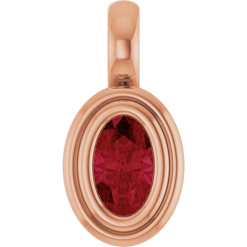 Bezel-Set Solitaire Charm/Pendant No. 2