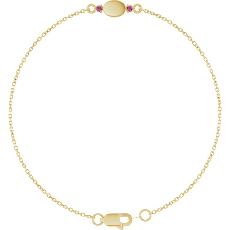 Engravable Accented Bracelet