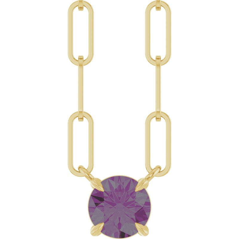 Solitaire Claw-Prong Necklace