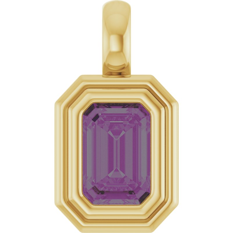 Bezel-Set Solitaire Charm/Pendant No. 2
