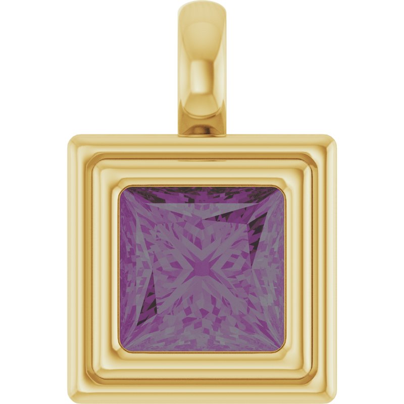 Bezel-Set Solitaire Charm/Pendant No. 2