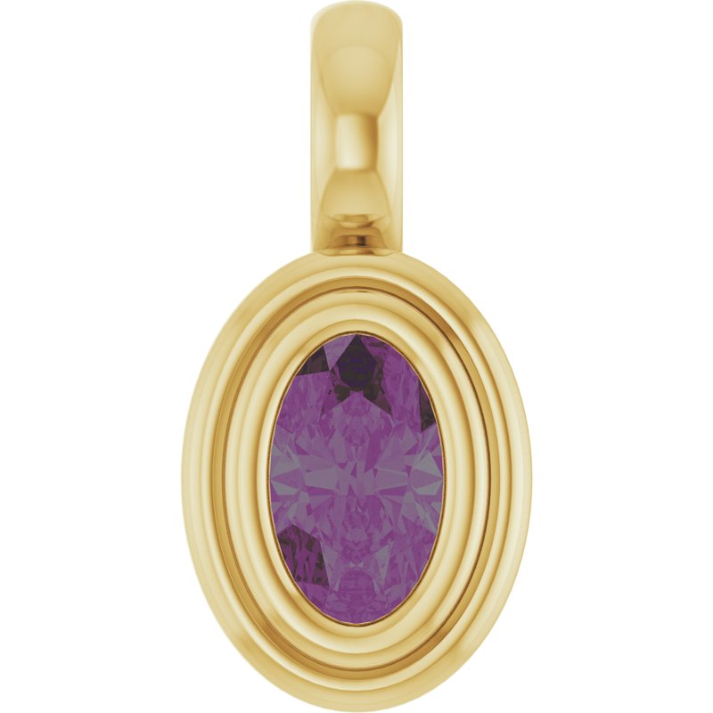 Bezel-Set Solitaire Charm/Pendant No. 2