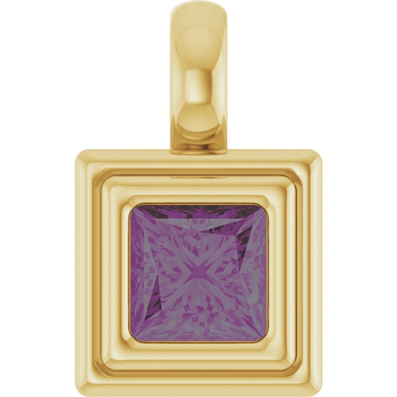 Bezel-Set Solitaire Charm/Pendant No. 2
