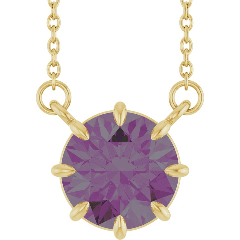 Claw-Prong Solitaire Necklace