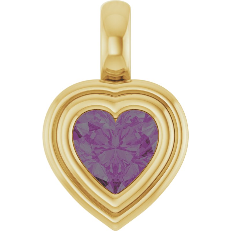 Bezel-Set Solitaire Charm/Pendant No. 2