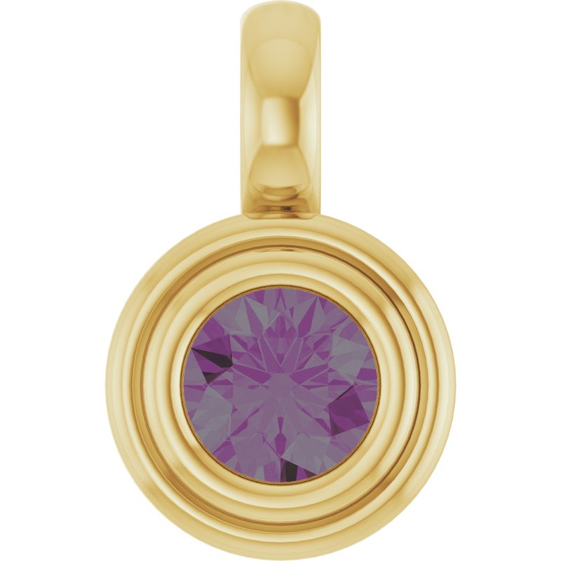 Bezel-Set Solitaire Charm/Pendant No. 2