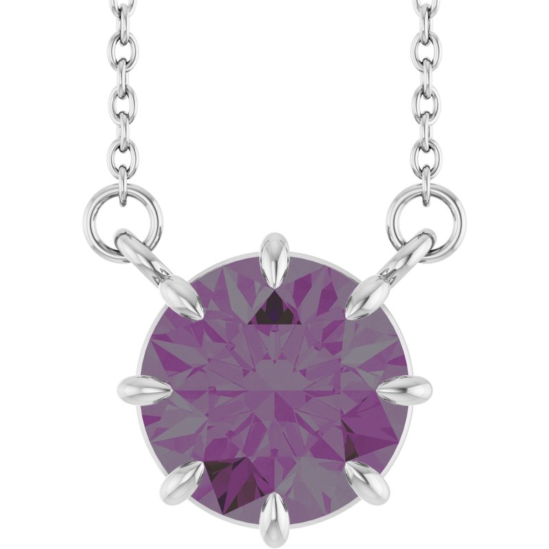 Claw-Prong Solitaire Necklace