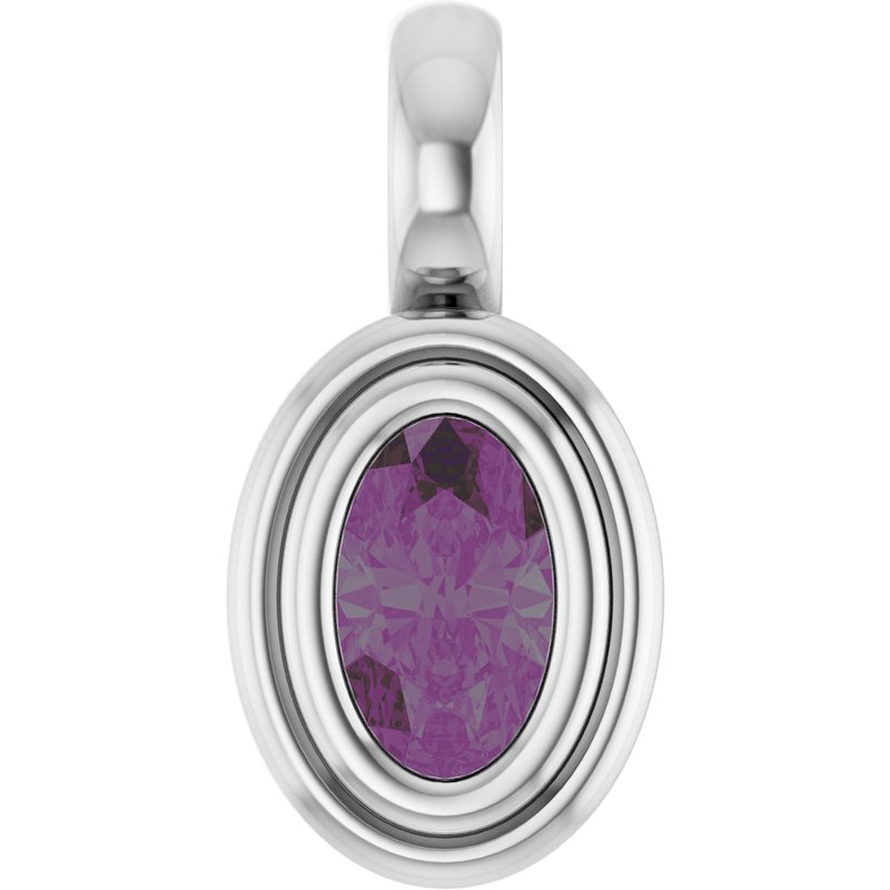 Bezel-Set Solitaire Charm/Pendant No. 2