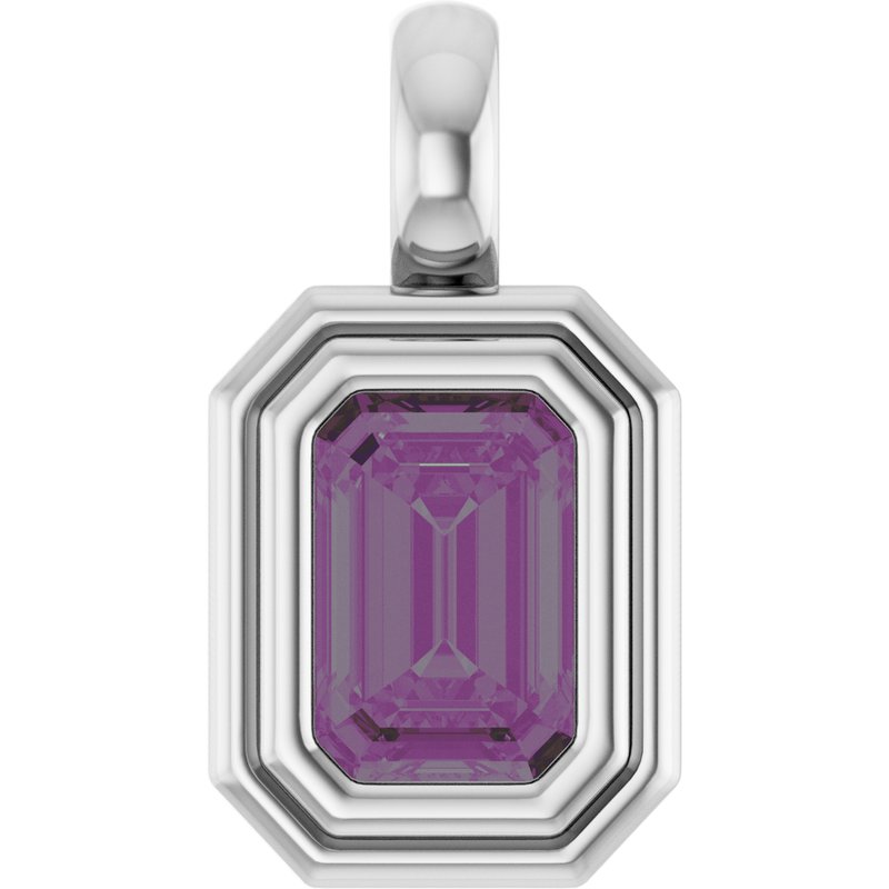 Bezel-Set Solitaire Charm/Pendant No. 2