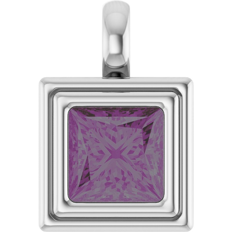 Bezel-Set Solitaire Charm/Pendant No. 2