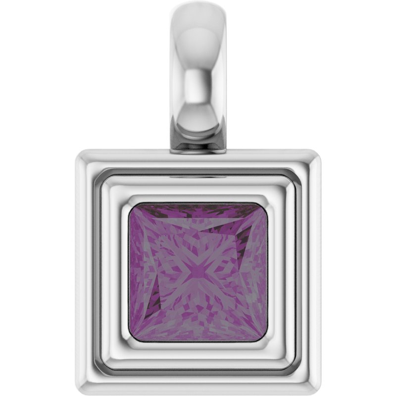 Bezel-Set Solitaire Charm/Pendant No. 2