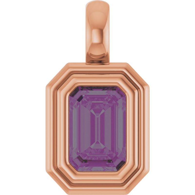 Bezel-Set Solitaire Charm/Pendant No. 2